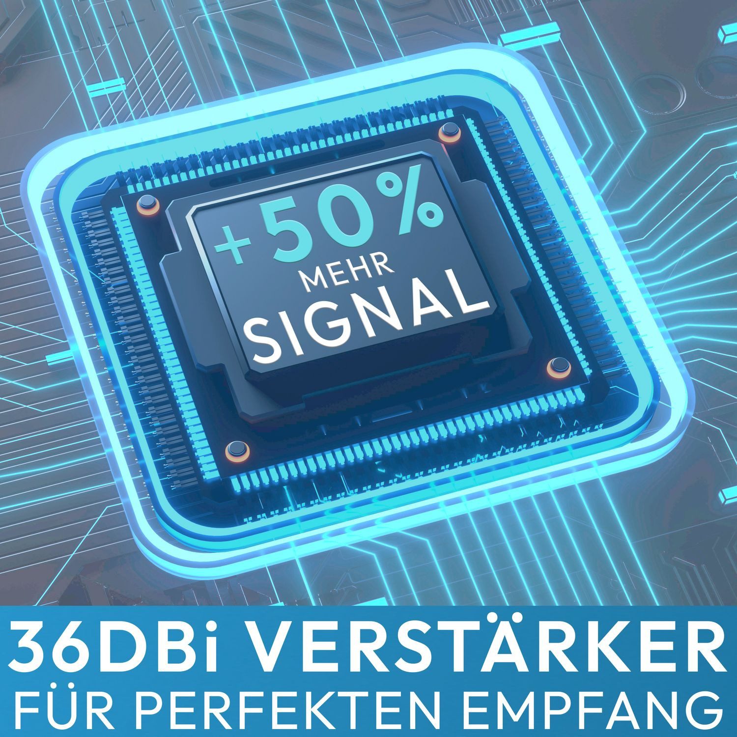 VSG24 DVBT2 HDTV Antenne ADVANCED HD mit 36Dbi Verstärker - Leistungsstarke Innenantenne (DVBT2 HD), 1021