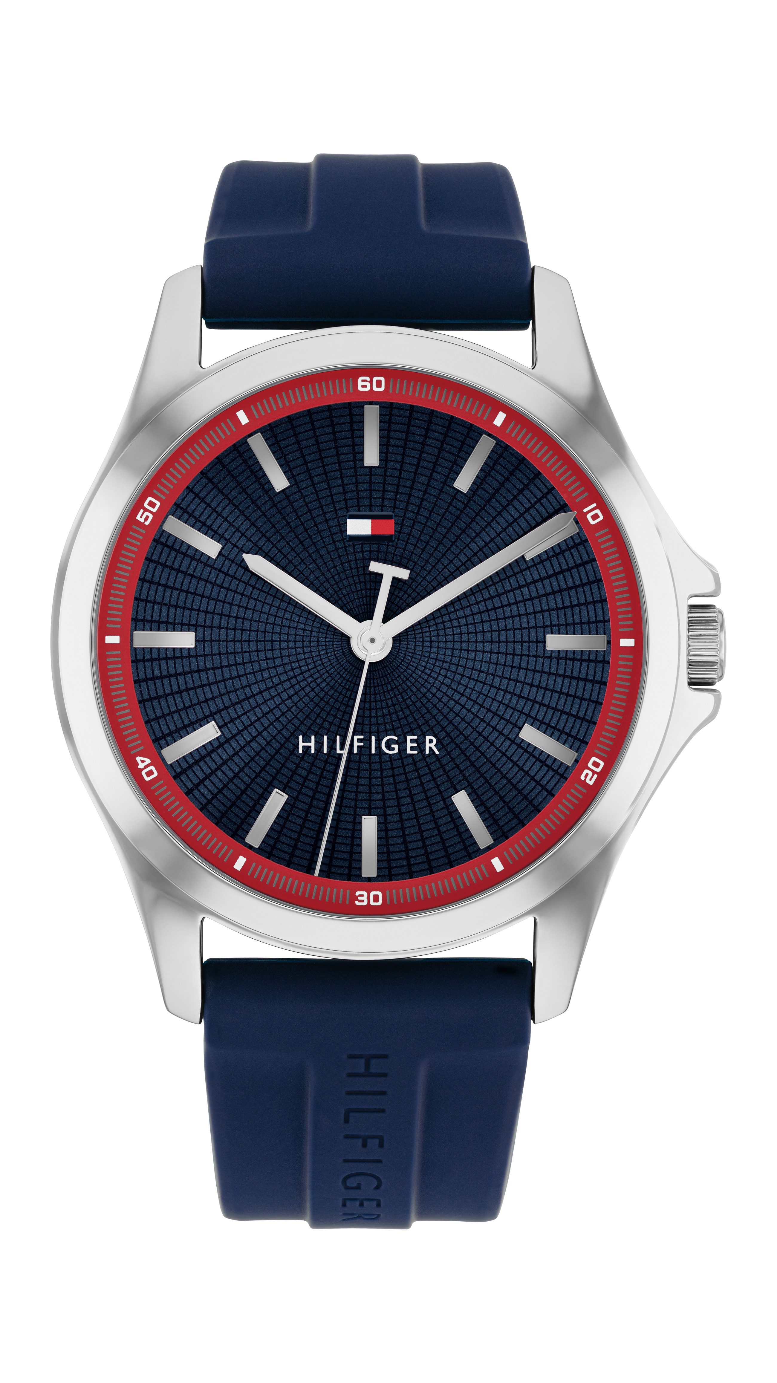 Tommy Hilfiger Quarzuhr BRUCE 1710738, Armbanduhr, Herrenuhr, Silikonarmband, analog