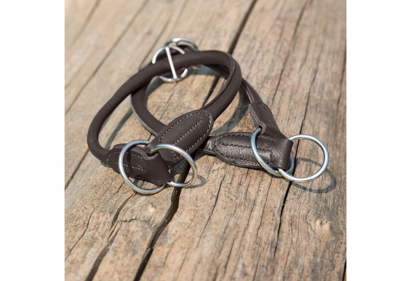 Thumbnail - Kieffer Hunde-Halsband Hundehalsband Ultrasoft, rundgenäht braun - 45 cm