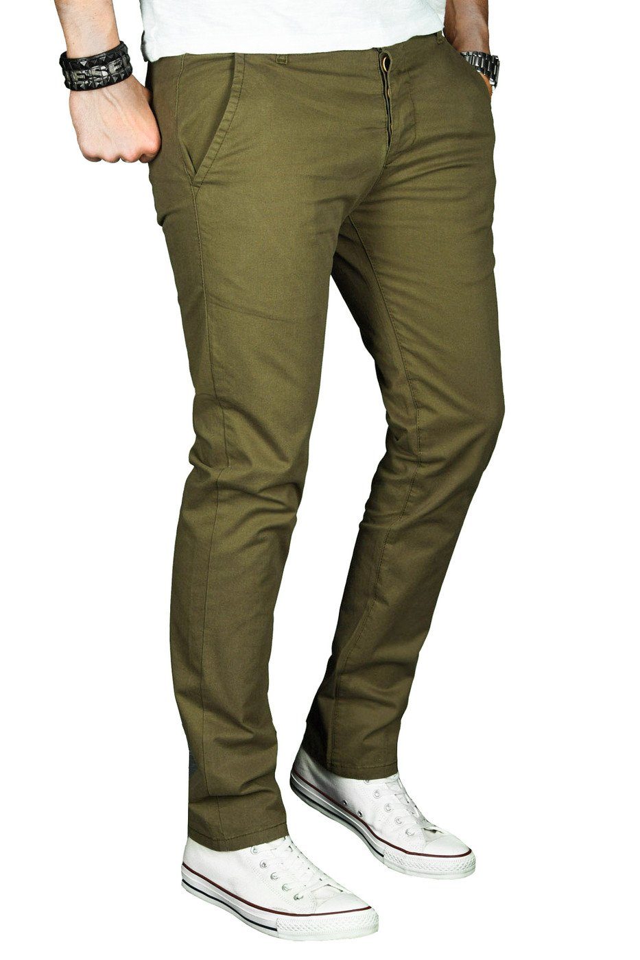 Alessandro Salvarini Straight-Jeans A. Salvarini Herren Designer Chino Stre günstig online kaufen