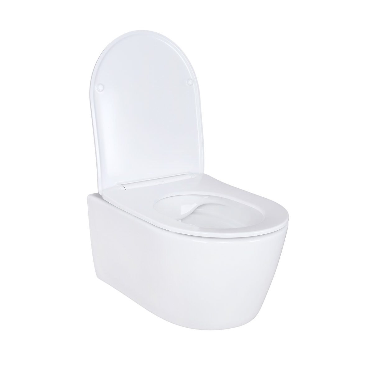 Belvit Tiefspül-WC AL5513+AL0411, Spülrandloses Wand Hänge WC Spülrandlos Toilette Normal WC +