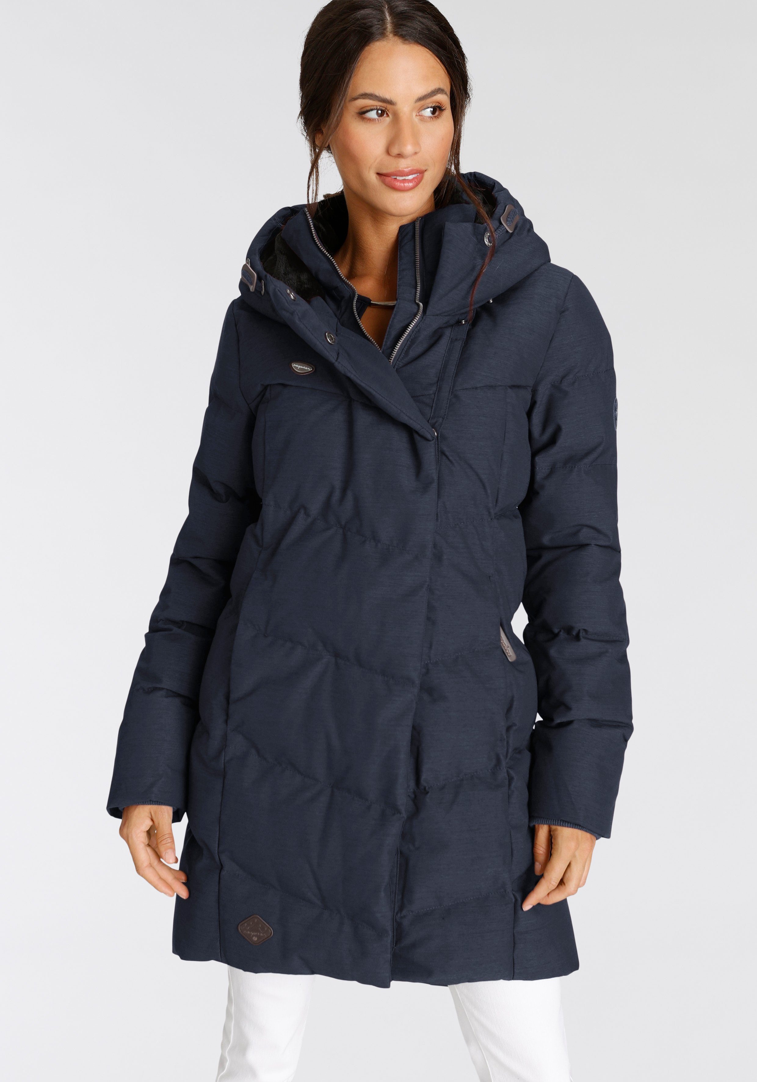 Ragwear Steppjacke PAVLINNA O stylischer, gesteppter Winterparka mit Kapuze NAVY | Übergangsjacken