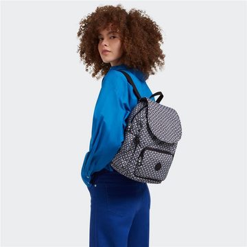 KIPLING Rucksack CITY PACK S, Blacklish Tile, mit Magnetverschluss, für Freizeit und Büro