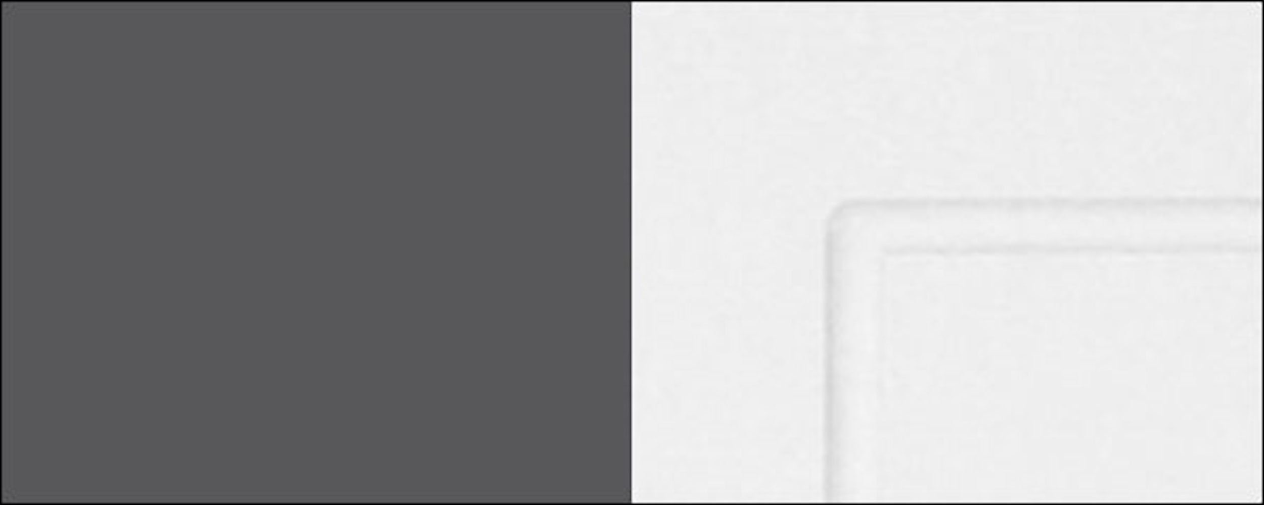 Front- Milchglaseinsatz Korpusfarbe 1 Feldmann-Wohnen wählbar Klapptür weiß (Kvantum) matt & Klapphängeschrank Kvantum 90cm