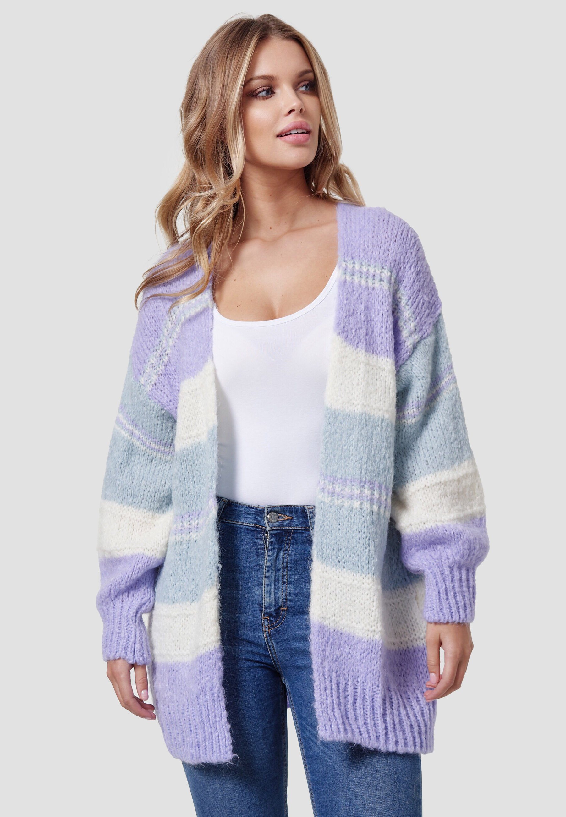 Decay Strickjacke mit trendigen Streifen