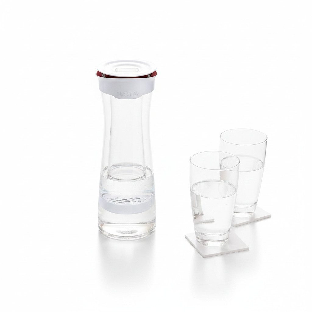 BRITA Patronenfilter, Wasserfilter-Karaffe fill&serve 1,3 L Mind white-graphite