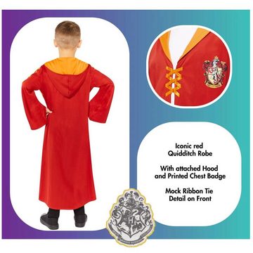 Amscan Kostüm Harry Potter Quidditch Umhang Gryffindor rot-gold für Kinder
