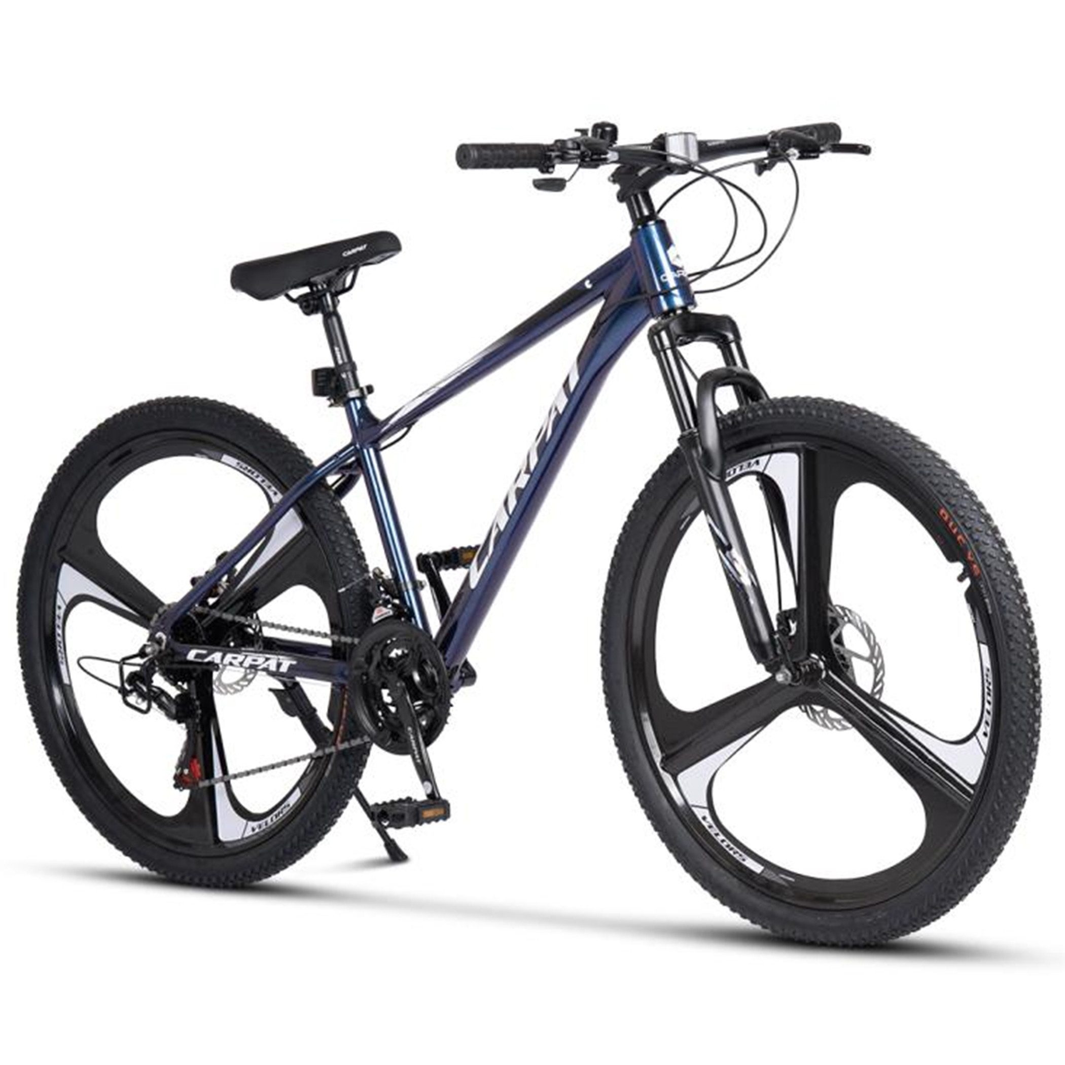 CARPAT SPORT Mountainbike 26 27.5 Zoll Fahrrad für Herren Damen, 21 Gang Shimano Tourney Schaltwerk, Kettenschaltung, (Magnesiumfelgen mit 3 Speichen), Kettenschaltung, Aluminium Rahmen, Jugendfahrrad MTB Hardtail Fahrrad