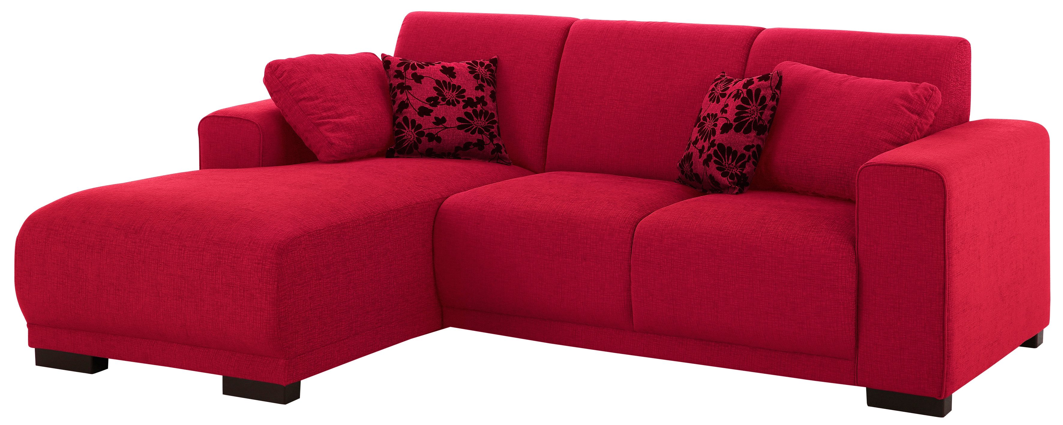 Polsterecke BORNHOLM von HOME AFFAIRE in rot, Samtstruktur - ab 399,99€