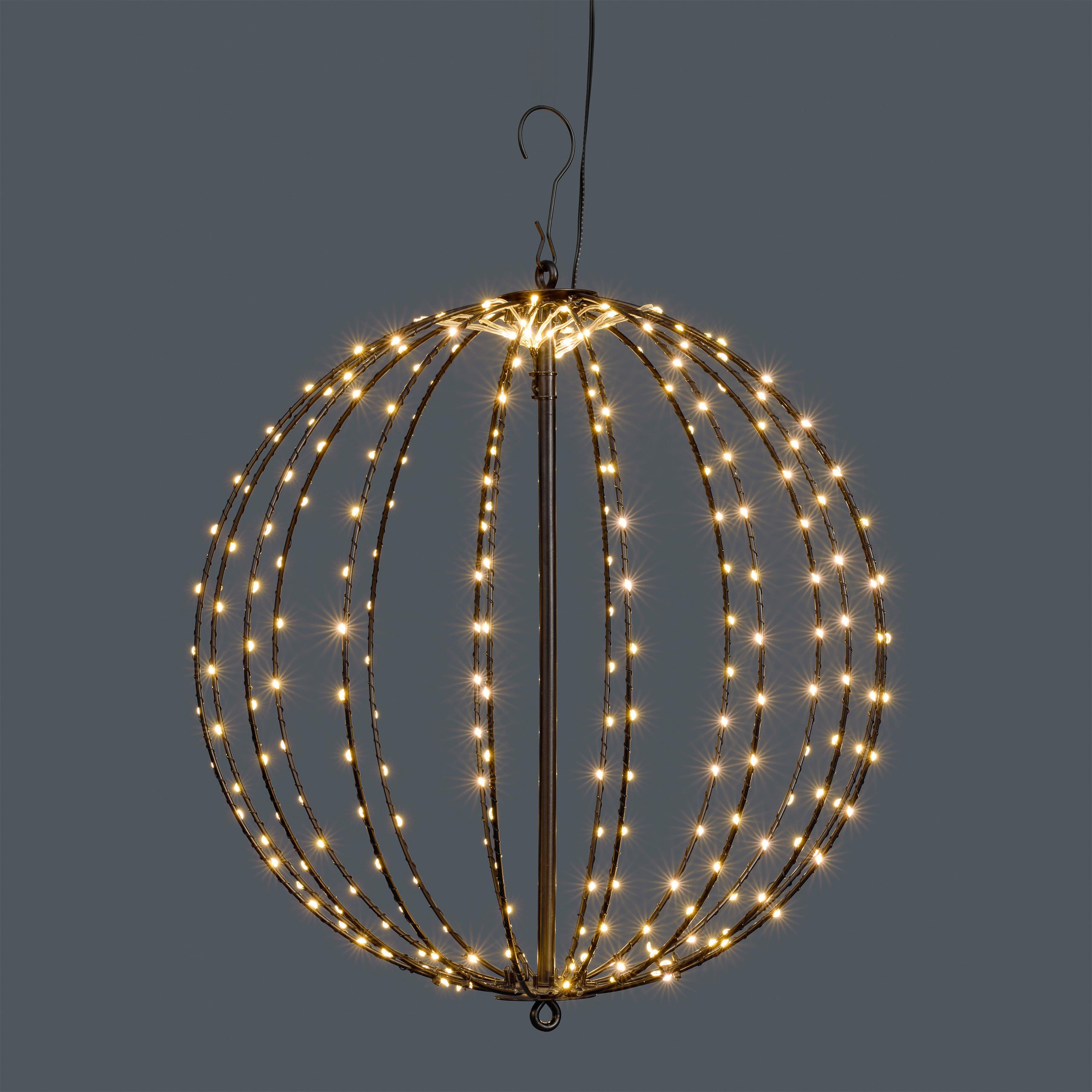 OTTO home LED Kugelleuchte LED-Leuchtkugel THALLIA, Timerfunktion, LED fest integriert, Warmweiß, 6/18-h Timer, IP44, 5 m Zuleitung – Bild 4 von 5