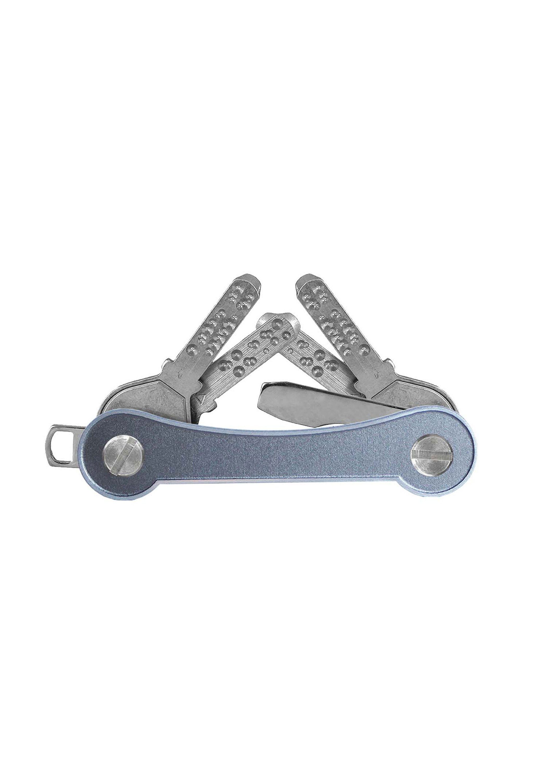 Made Schlüsselanhänger grau SWISS frame, keycabins Aluminium