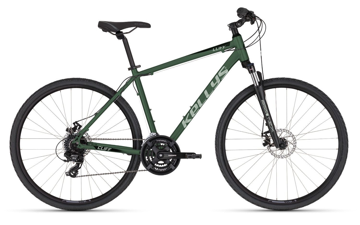 Kellys Fitnessbike Fitnessbike CLIFF 70 Moss Green 28" Diamant, 27 Gang Shimano SHIMANO Altus M2000 (direct mount) Schaltwerk