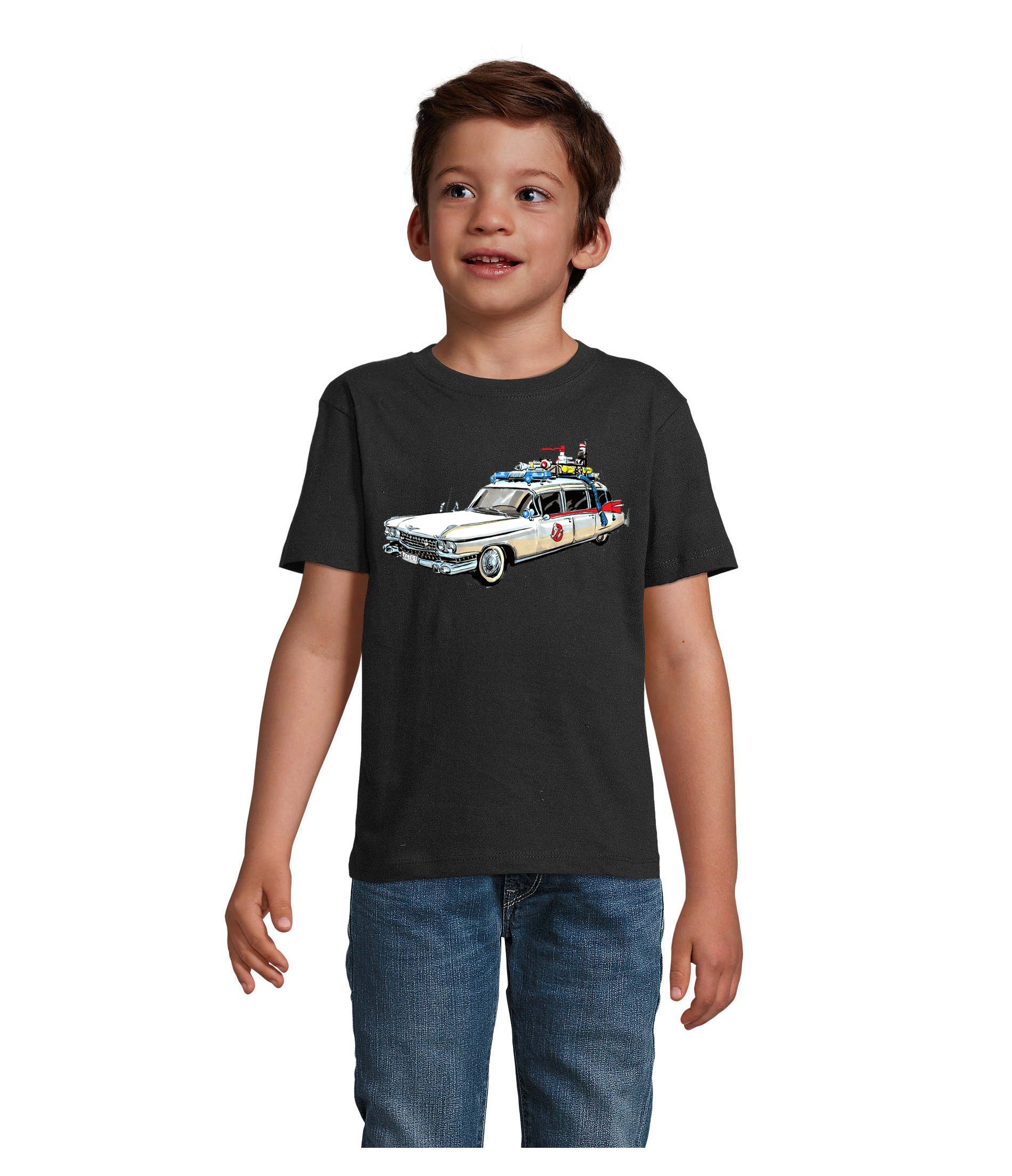 T-Shirt Kinder Jungen & Mädchen Ghostbusters Auto Geisterjäger Geister Film