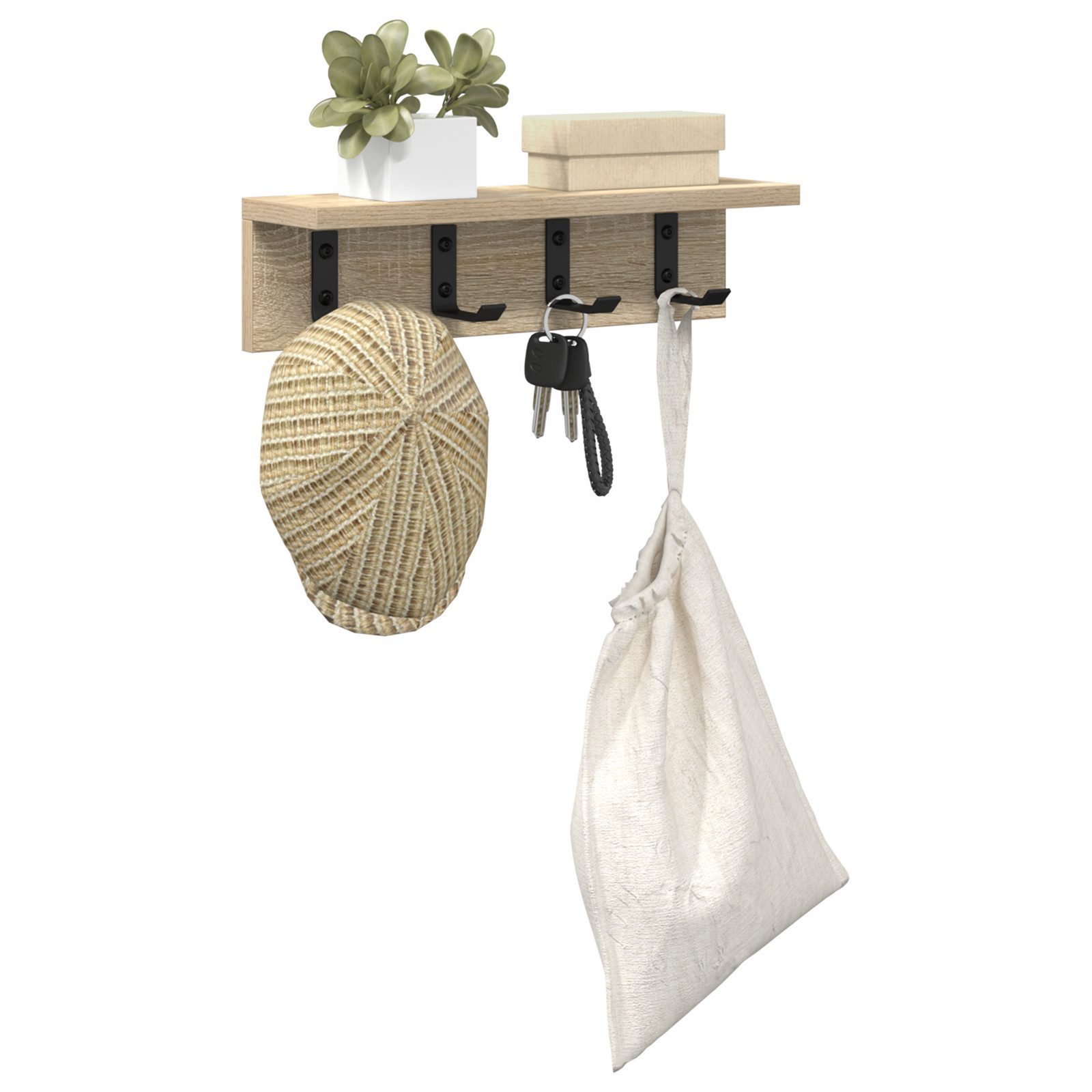 vidaXL Regal Wandmontierter Kleiderständer Sonoma Eiche günstig online kaufen