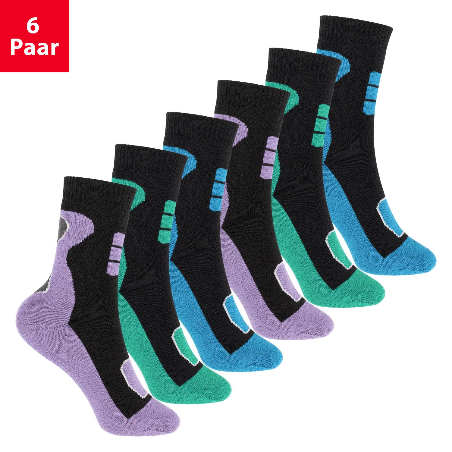 Footstar Термоноски Bunte Kinder Outdoor Socken (6 Paar) Thermo Wintersocken