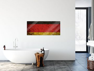 Pixxprint Glasbild Deutschlandfahne, Deutschlandfahne (1 St), Glasbild aus Echtglas, inkl. Aufhängungen und Abstandshalter