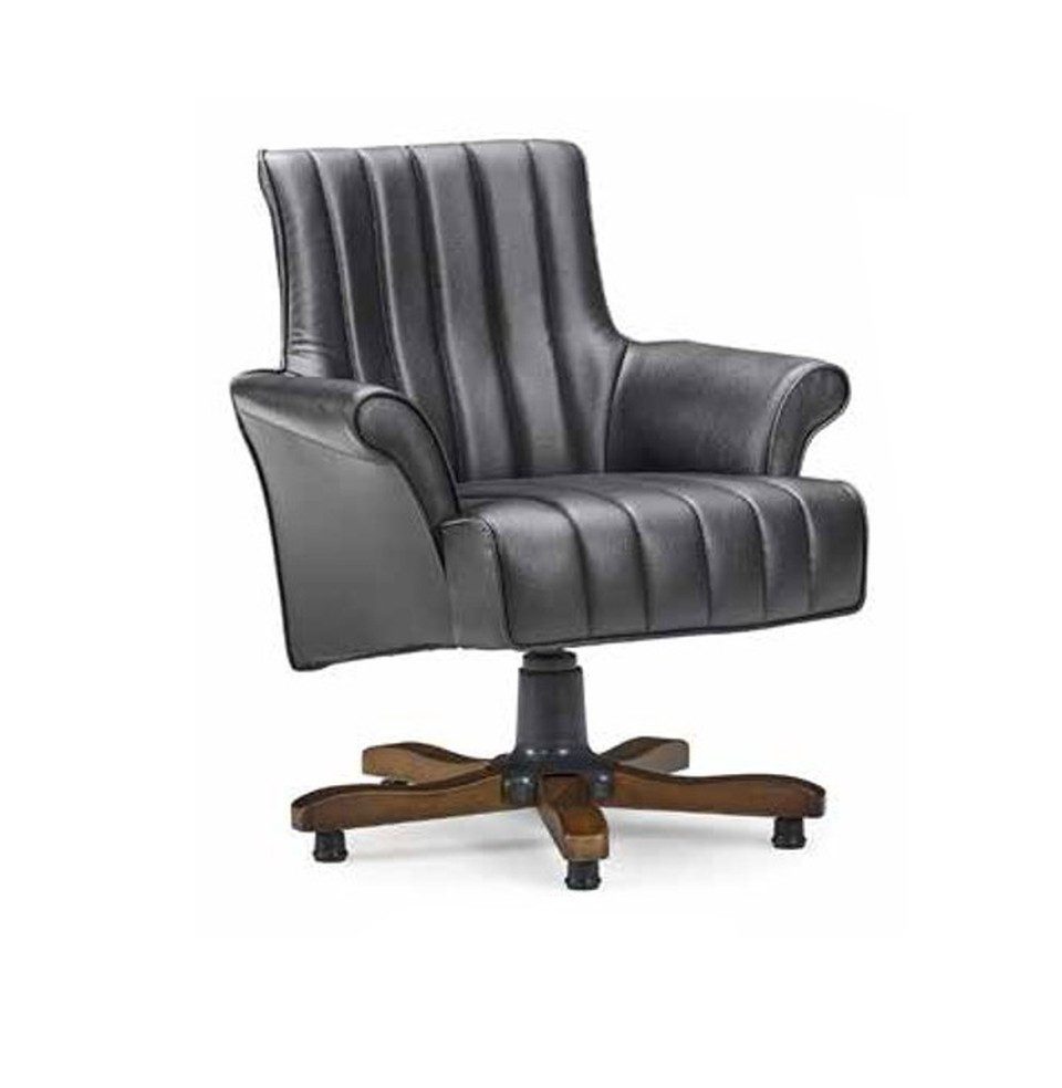 Xlmoebel Bürostuhl Luxuriöser Schwarzer Designer Drehsessel für das Arbeitszimmer (1 St), Made in Europa