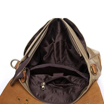 OKWISH Henkeltasche Umhängetasche Handtasche Leder Canvas Tragetasche Aktentasche Tasche (Schultertasche Arbeitstasche Messenger-Tasche Top Griff Schultergurt, Freizeittasche, Ledertasche, Unitasche, Bürotasche, luxuriös Luxus, Vintage), für Herren Frauen Jungen Freizeit Arbeit Business Schule Büro Reisen