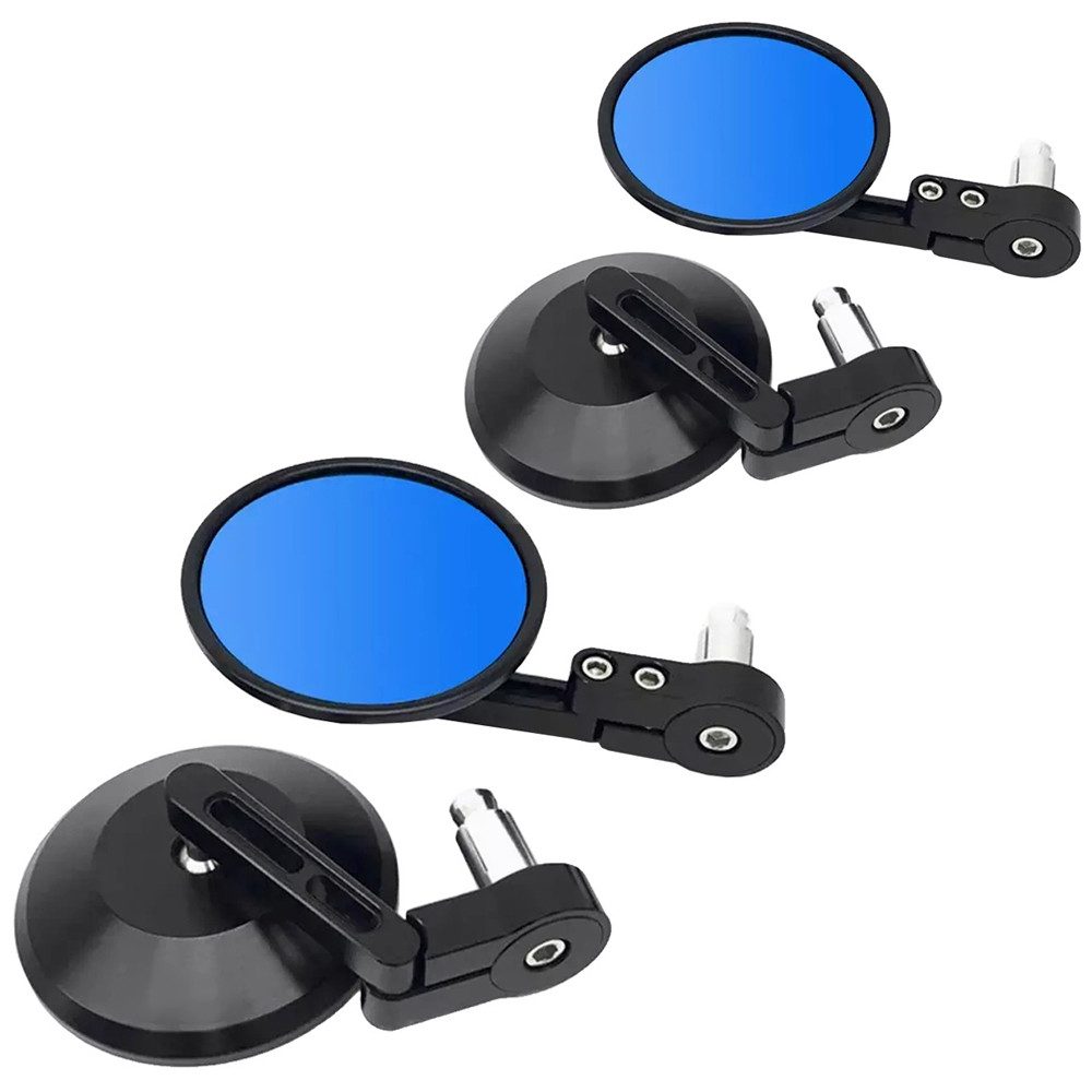 Motorradspiegel 2x Motorrad Lenkerendenspiegel / Rückspiegel mit ECE RL4 Paar schwarz