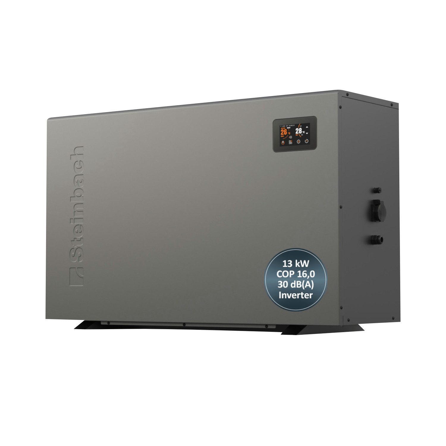 Steinbach Pool-Wärmepumpe "Silent 13" (Modell 2026), für Pools bis 60.000l, 13 kW Heizleistung
