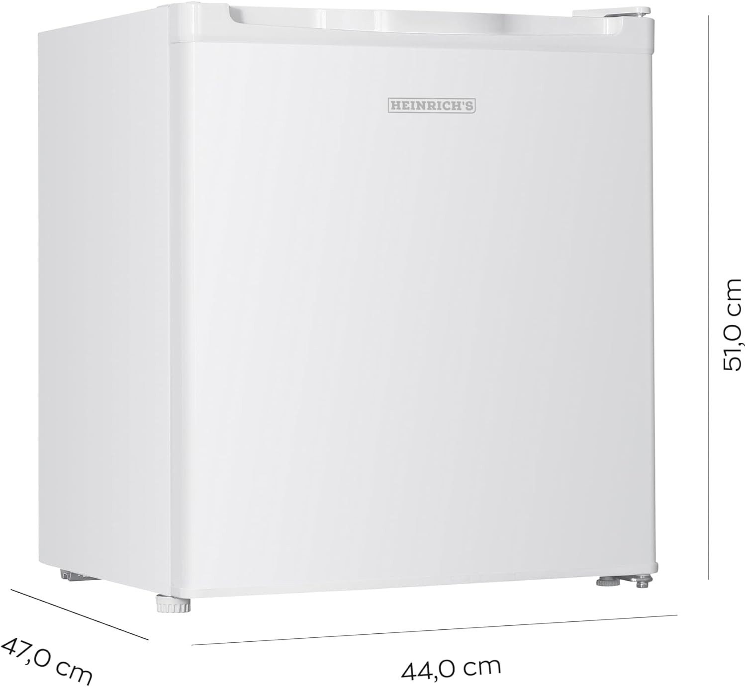 Heinrich´s Gefrierschrank Mini Gefrierbox HGB 5088 W, 51 cm hoch, 44 cm breit, Kühlbox 40db 33 Liter bis zu -18 Grad