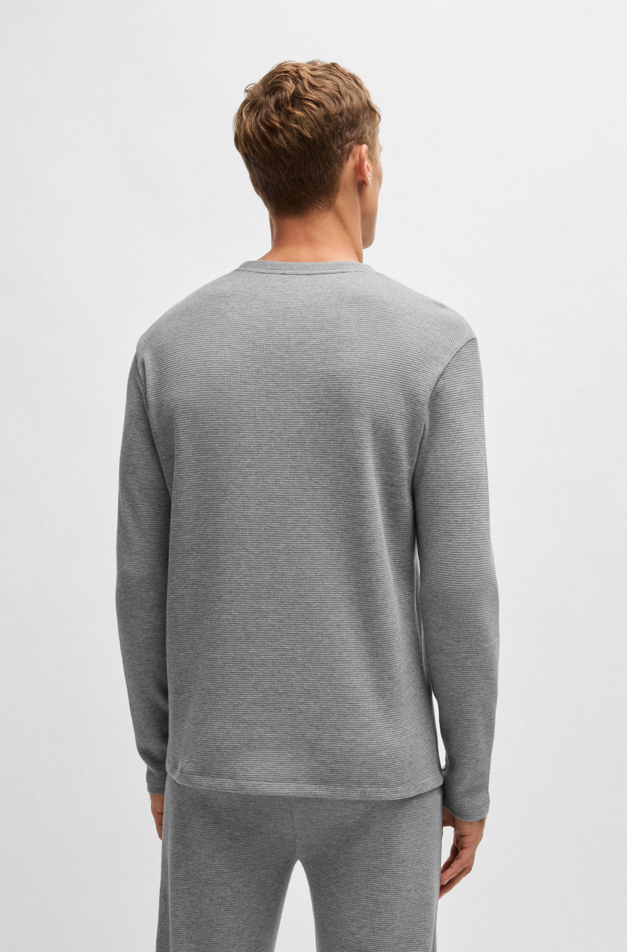 BOSS Pyjamaoberteil Waffle LS-Shirt günstig online kaufen