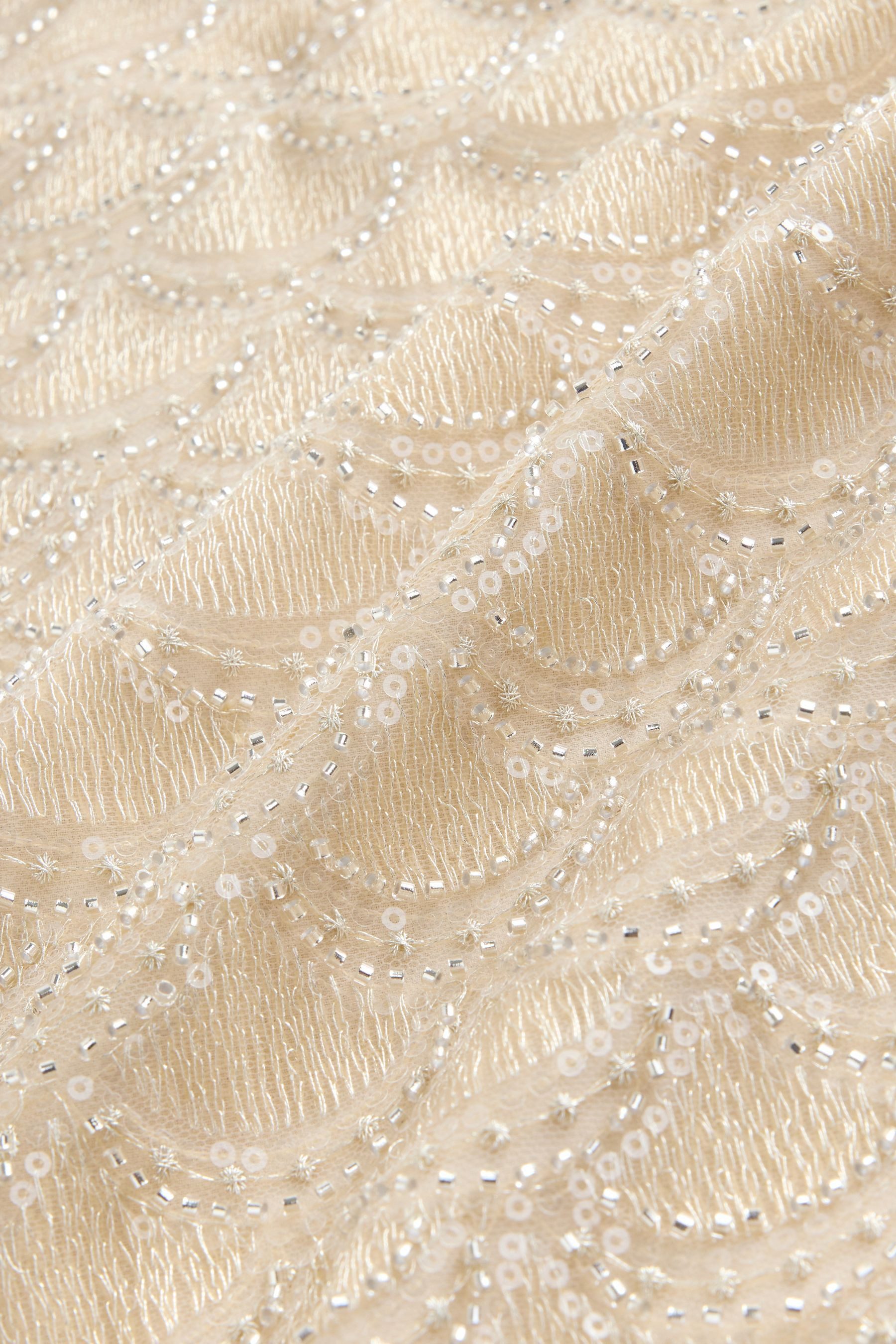 Next Minikleid Neckholder-Minikleid im Flapper-Stil mit Perlchen (1-tlg)