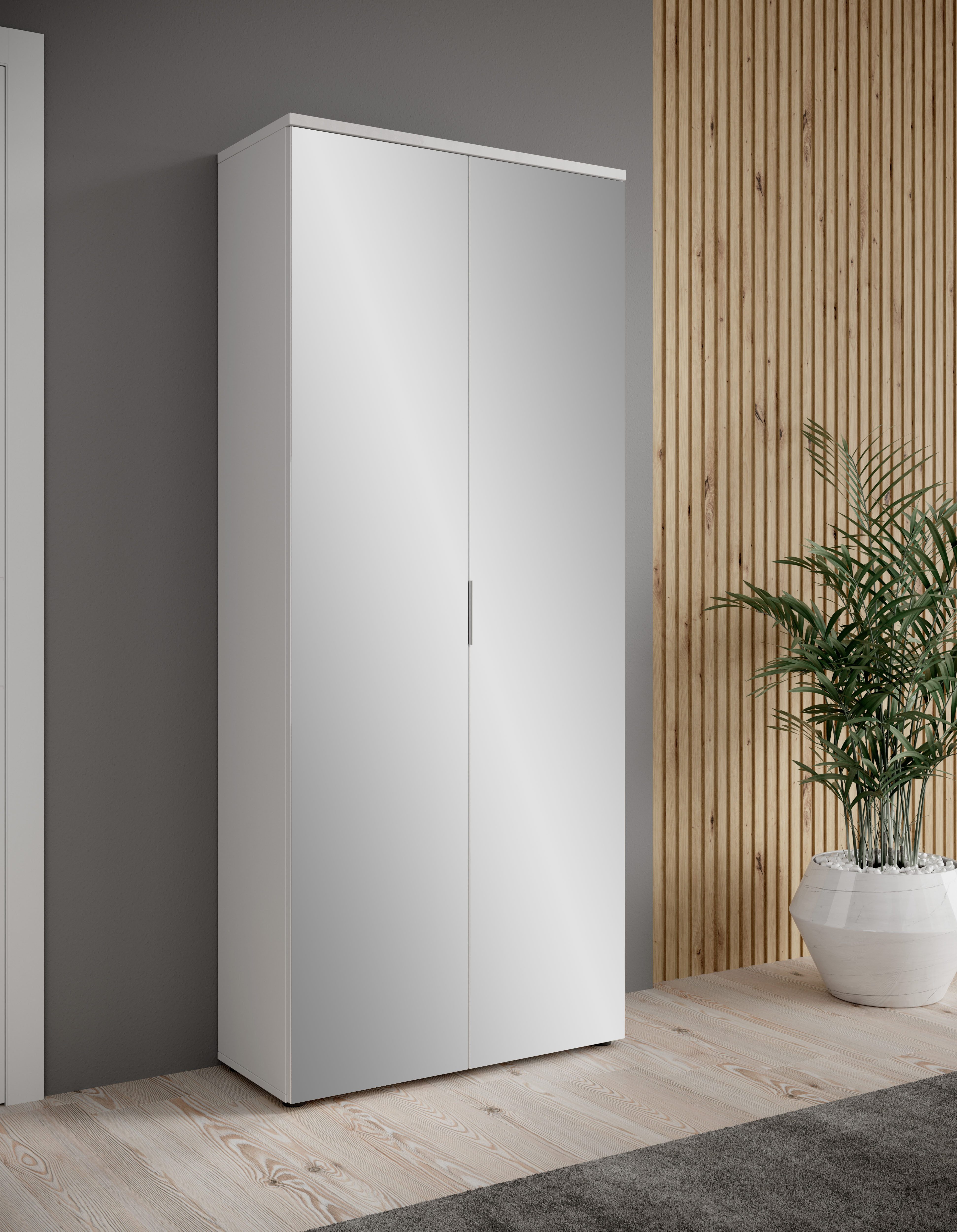 Schuhschrank Lincoln mit Spiegel, BxHxT 80x190x35 cm