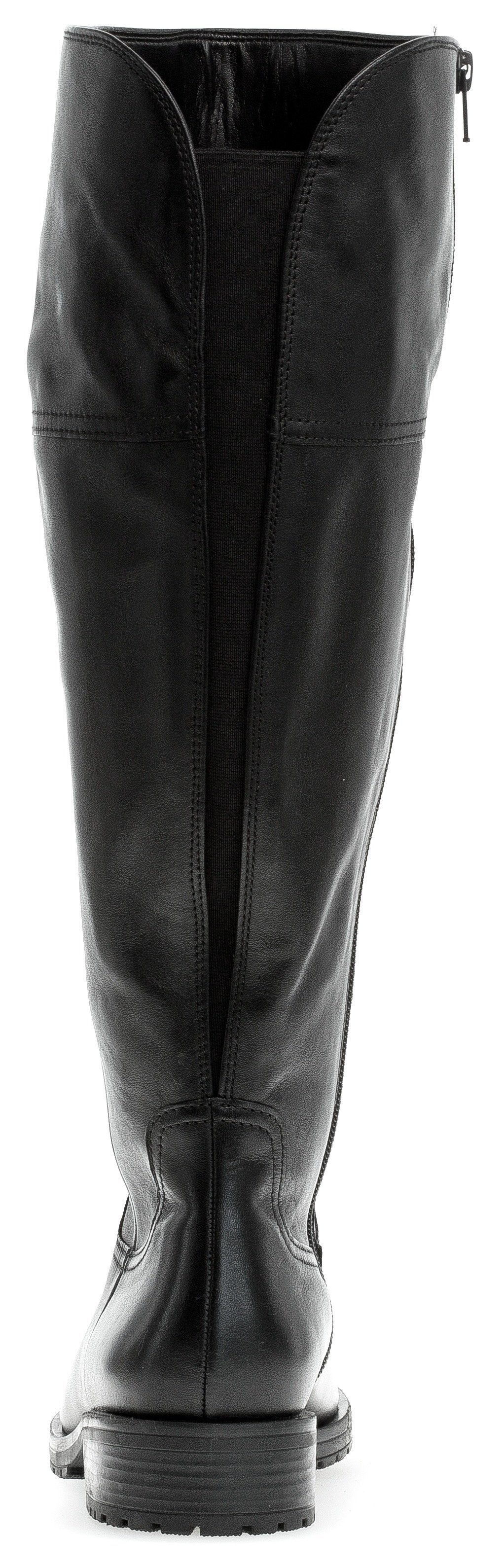 Gabor Genua / G schwarz 57 Stiefel Weite herausnehmbarem OPTIFIT-Wechselfußbett, mit
