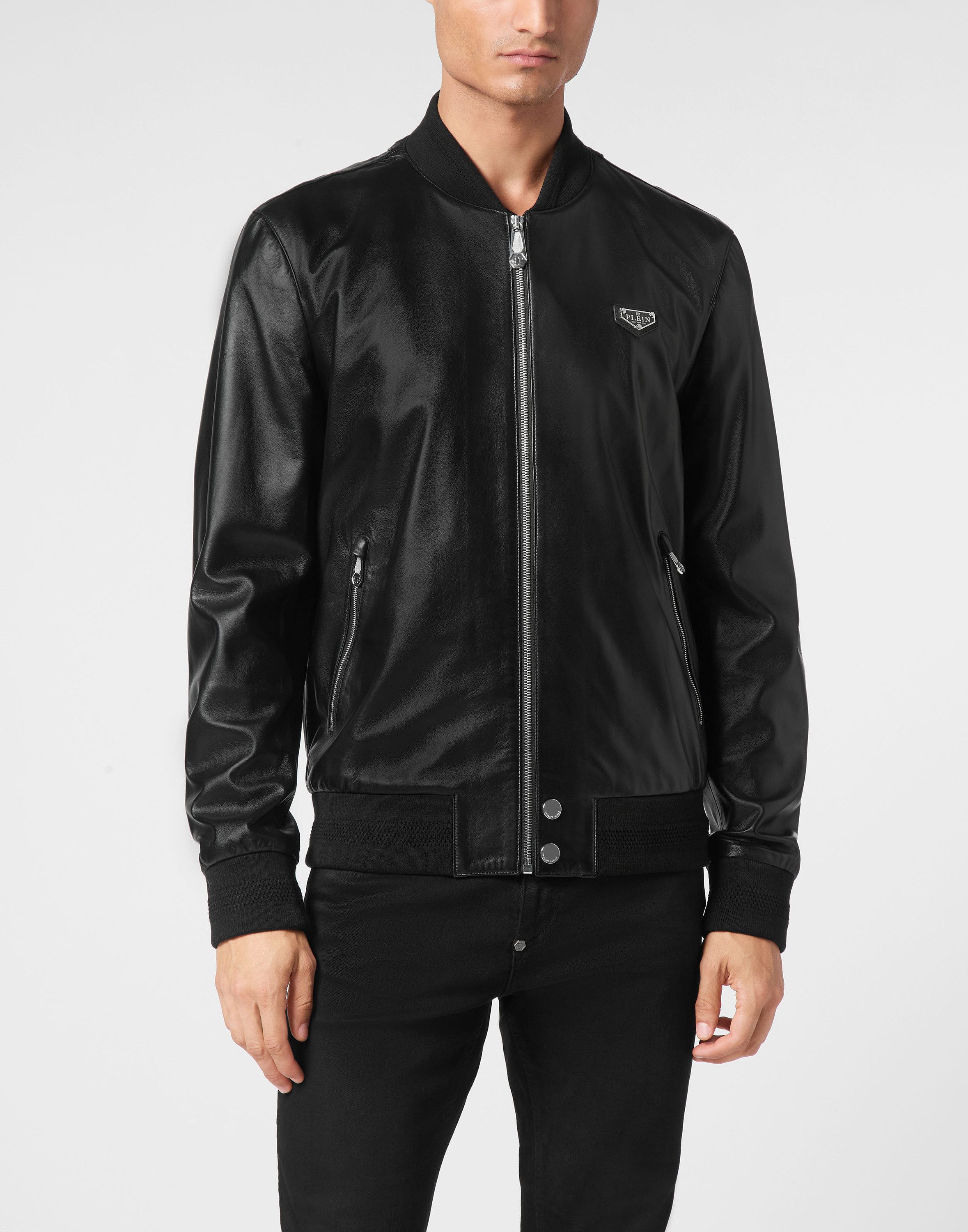 PHILIPP PLEIN Lederjacke Iconic Plein günstig online kaufen
