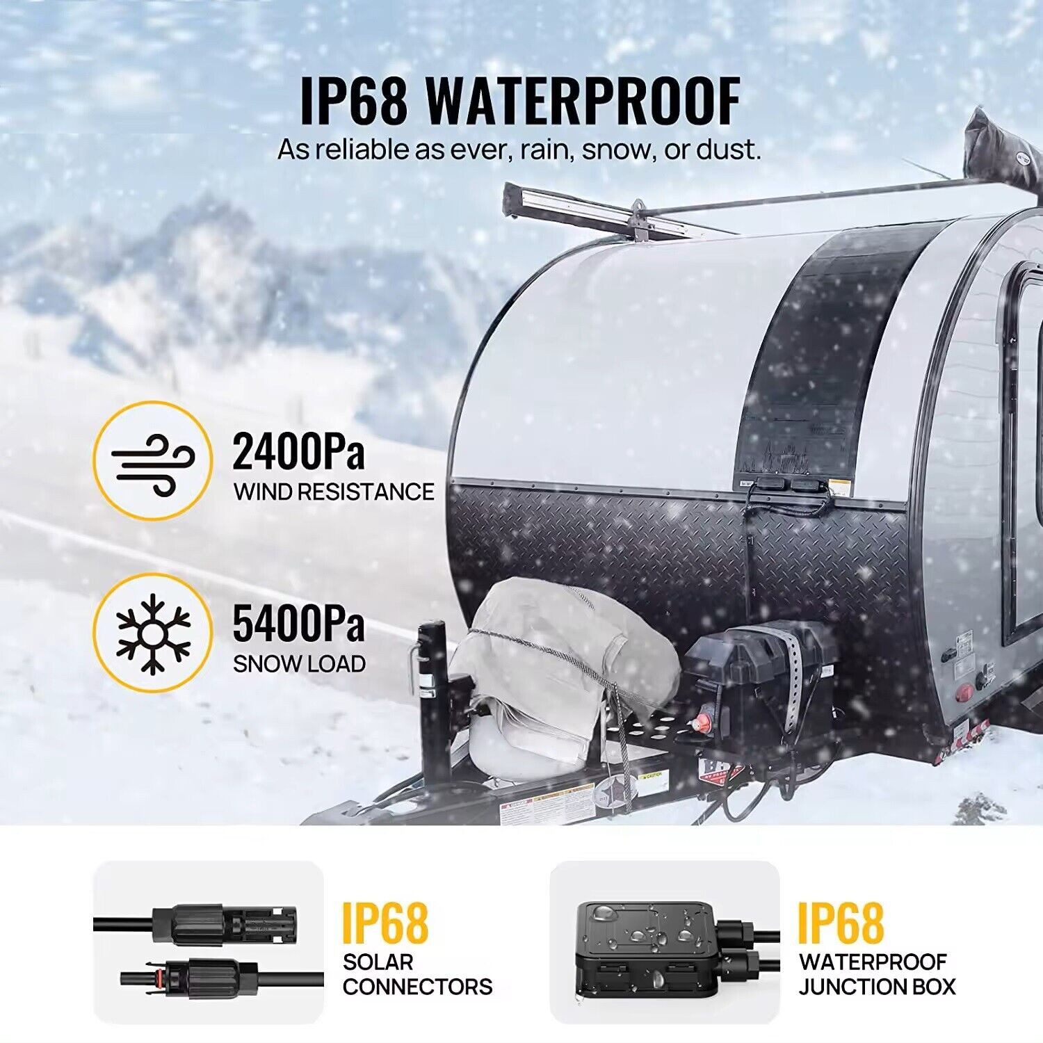 TZIpower Solarmodul 360° Flexibles Cigs Solarpanel Solarmodul 80W 125W 240W 320W 380W 500W, CIGS, IP68 Schutz