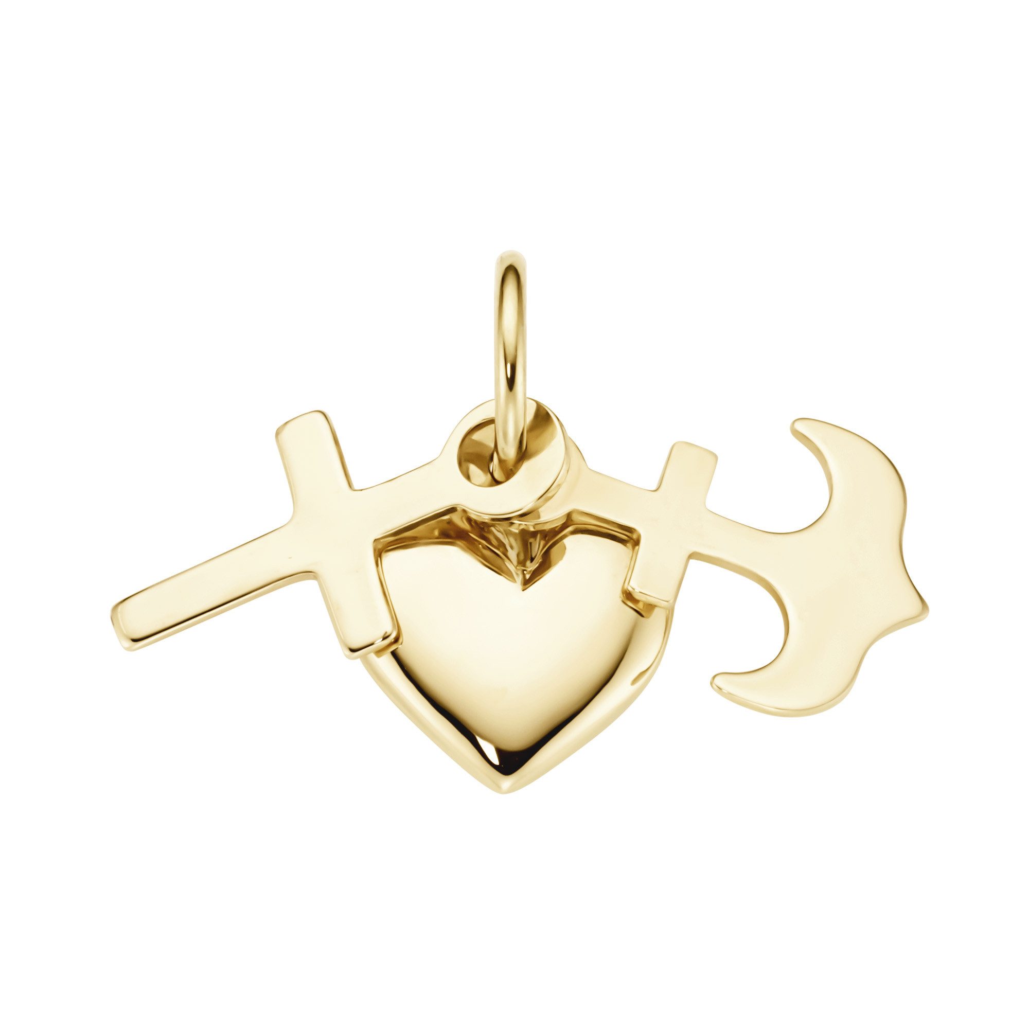 Luigi Merano Kettenanhänger Glaube, Liebe, Hoffnung, Gold 375