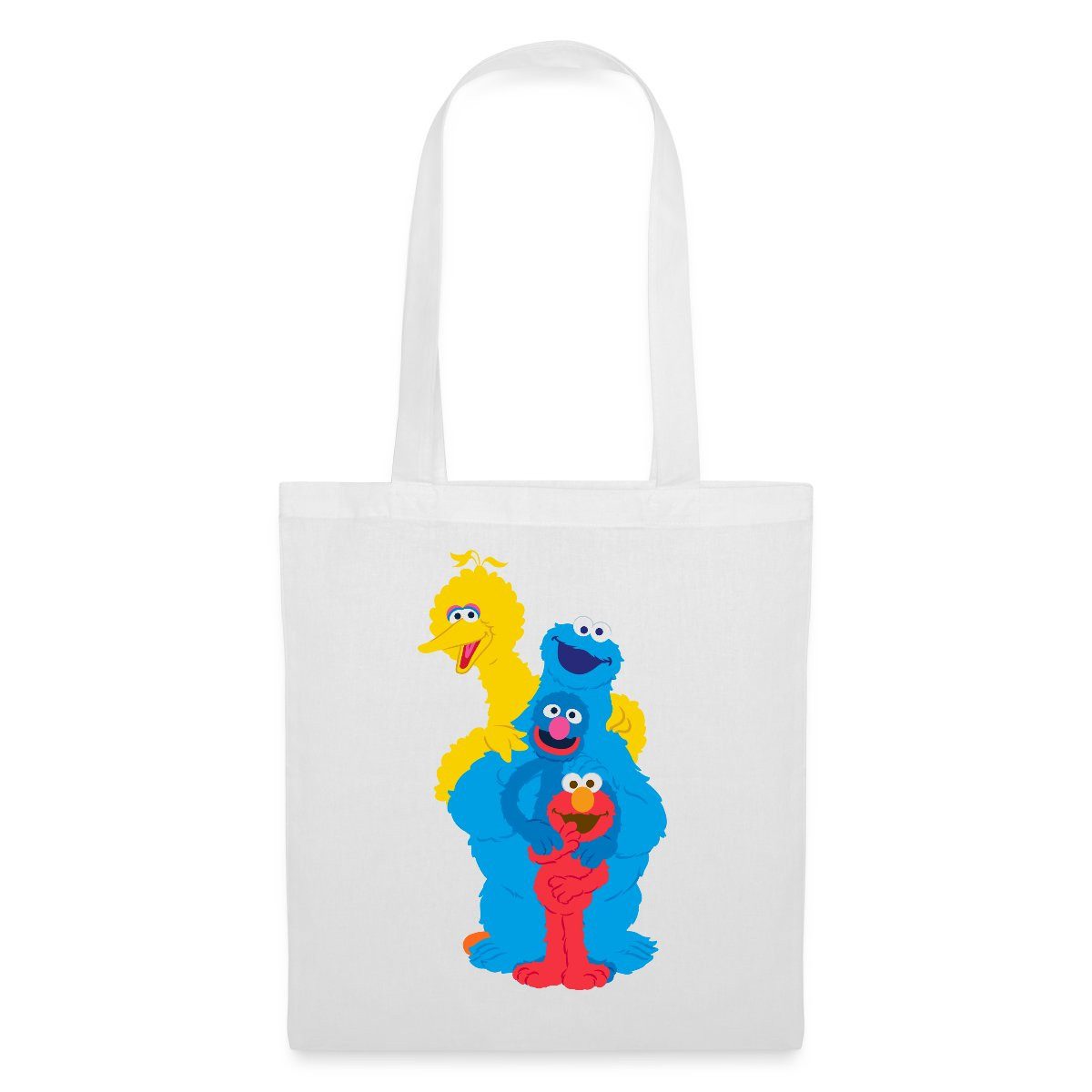 Henkeltasche Sesamstraße Elmo Grobi Krümelmonster Bibo Stoffbeutel
