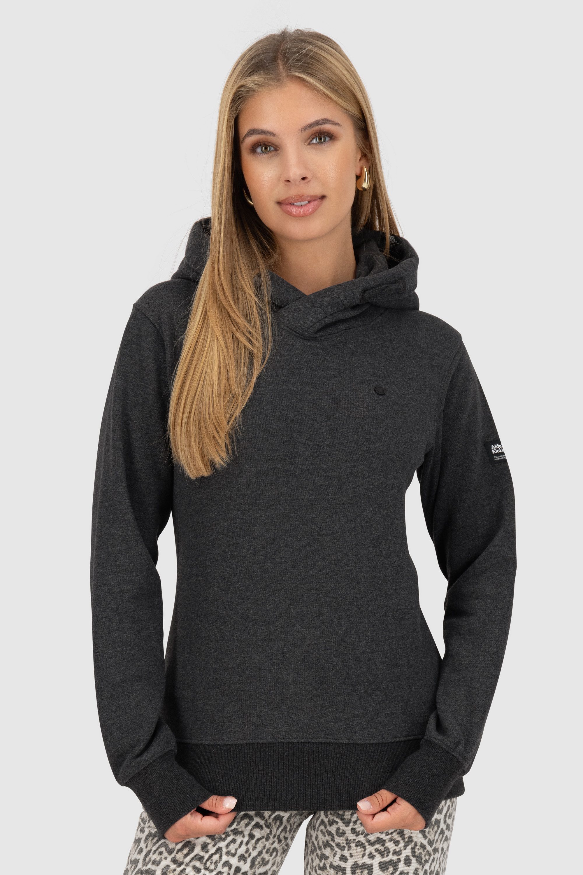 Alife & Kickin Kapuzensweatshirt Damen SarinaAK A Kapuzensweatshirt, Pullover Hoodie Kapuzenpullover, Sweatshirt mit Kapuze und Kängurutasche