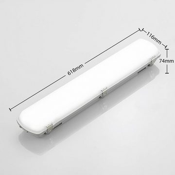 Arcchio Aufbauleuchte Rao, LED-Leuchtmittel fest verbaut, universalweiß, Modern, Kunststoff, weiß (RAL 9016), 1 flammig, inkl. Leuchtmittel