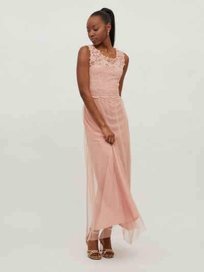 Vila Shirtkleid Langes Maxi Kleid Abschluss Ball Dress VILYNNEA (lang) 4840 in Rosa