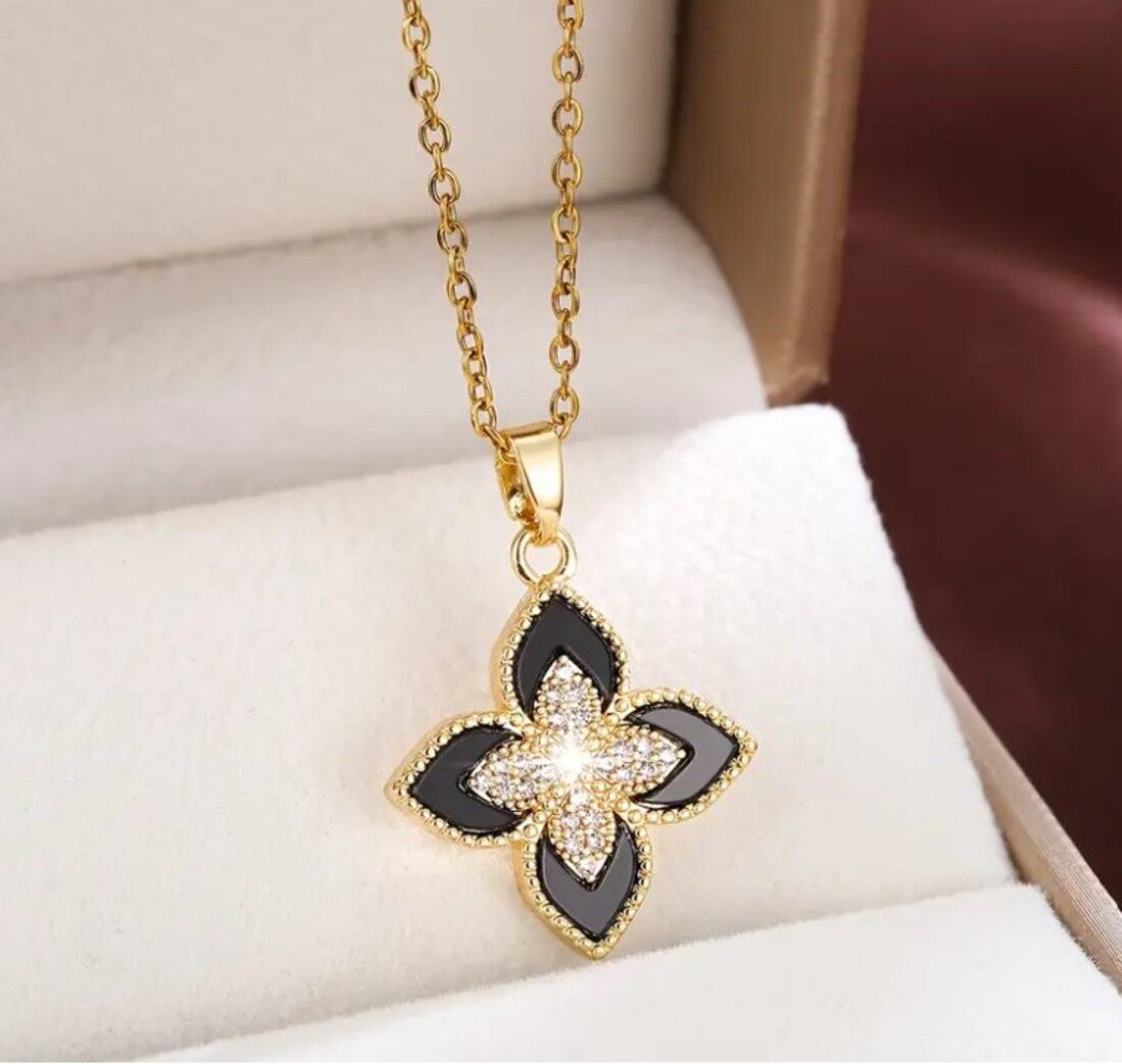 Lale Collection® Edelstahlkette Gold Kleeblatt Schmuck günstig online kaufen