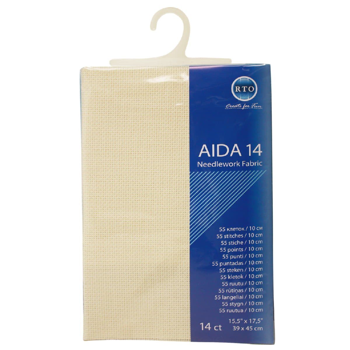RTO Kreativset RTO Aida Zuschnitt, 14ct, ecru dunkel, 39x45cm, (embroidery kit by Marussia)