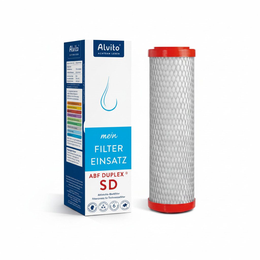 Alvito Kombifilter, Wasserfilter ABF Duplex SD - Aktivkohle und Membran - 0,15 µm