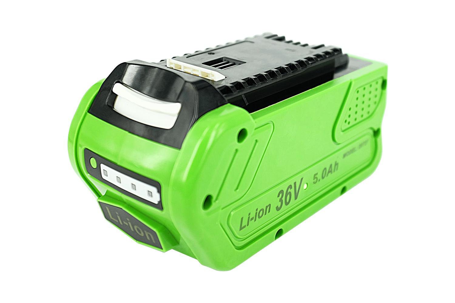 GD40LM45 GD40BC, PowerSmart Ersatz (36 GreenWorks für 5000mAh G40PH51, Li-ion GD40BV, GD40CS40, G40UC, Akku G40T5, GD40BCB, GD40CS15, 36V V) GD40CS18,