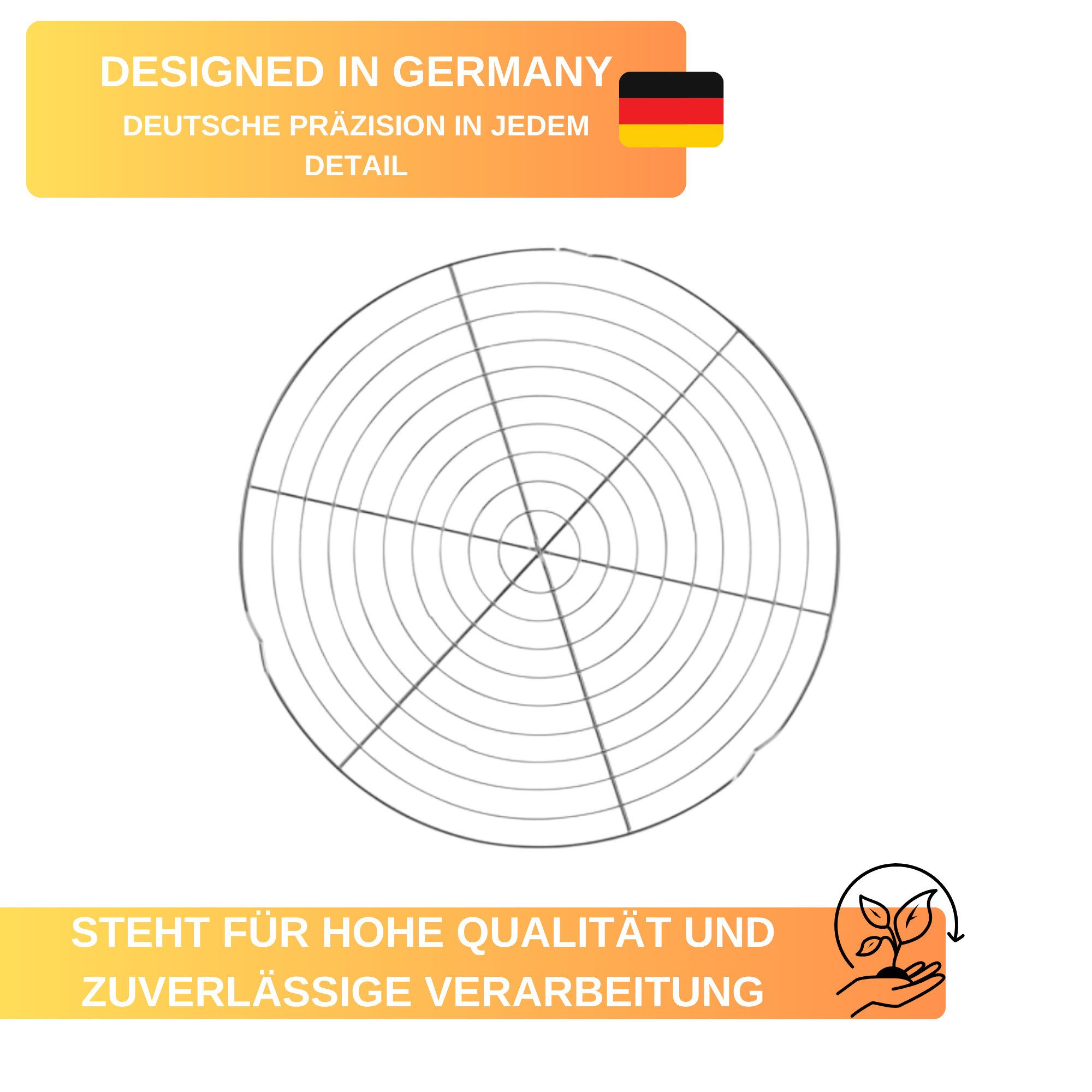 Thiru Abkühlgitter Kuchenauskühler - Ø 32 cm - stabil & verchromt, (1-tlg)