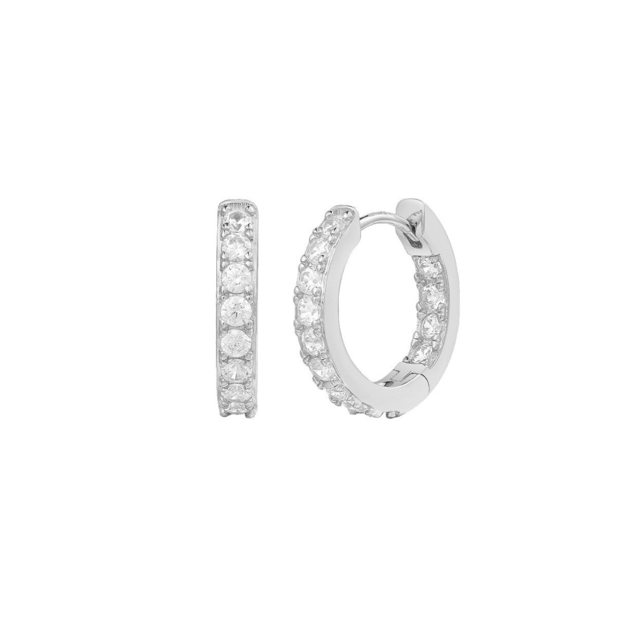 XENOX Paar Серьги-гвоздики Серьги-кольца Серьги Damen Zirkonia Sterlingsilber 15 mm XS10352