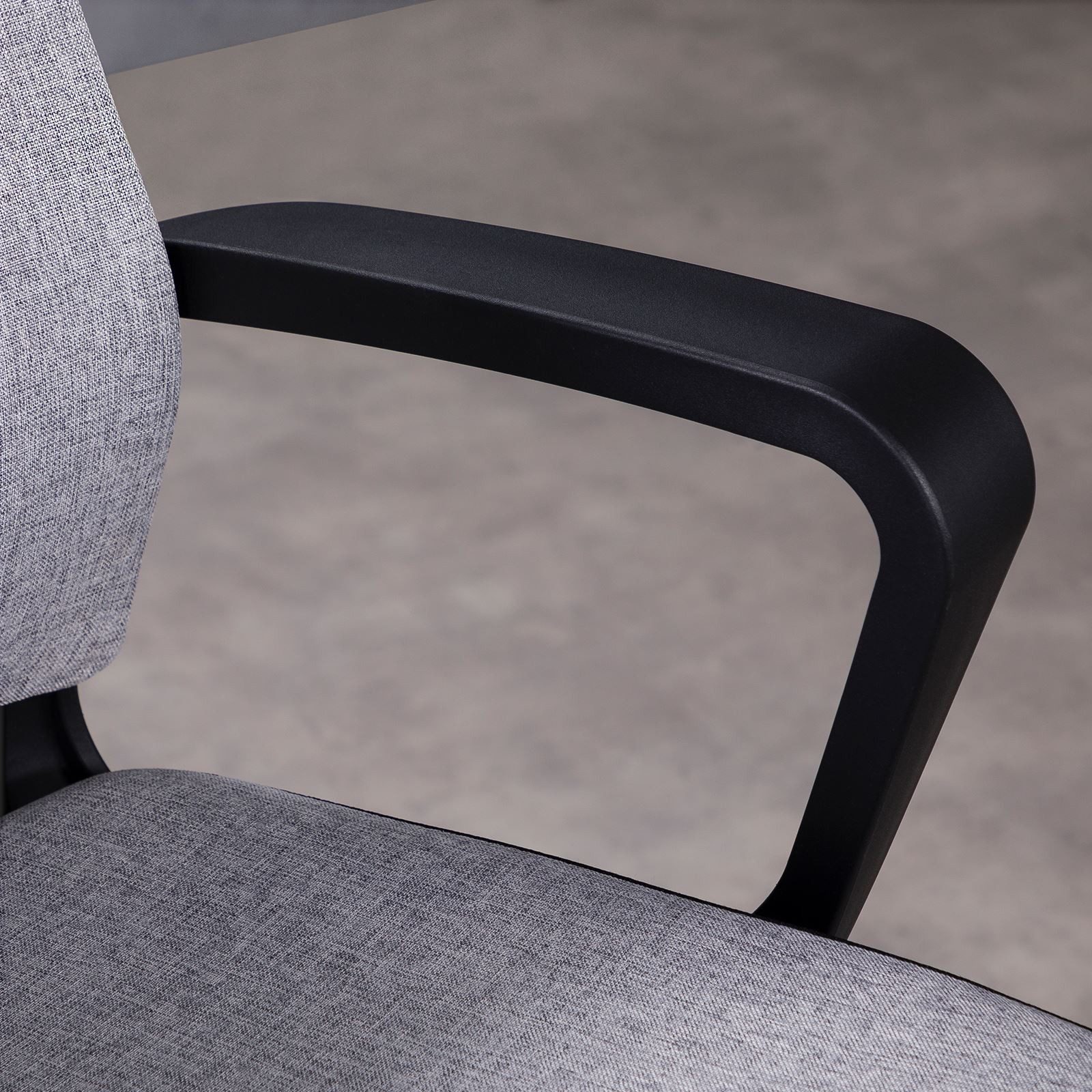 IDIMEX Drehstuhl HERRY, Ergonomischer Drehstühl mit Kopfstütze höhenverstellbar, grau