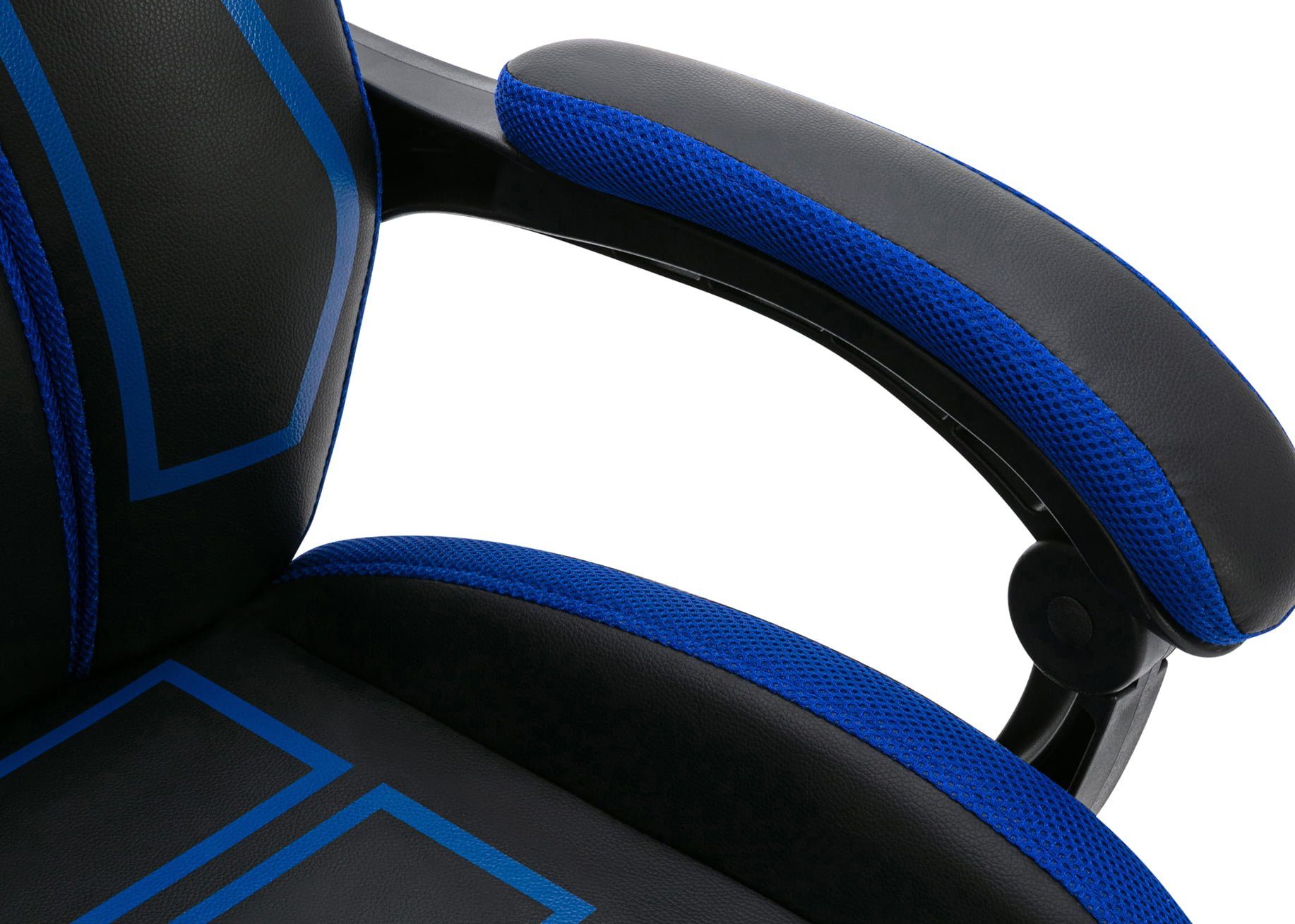 CLP schwarz/blau Schreibtischstuhl Kunstleder-Bezug Clovis,