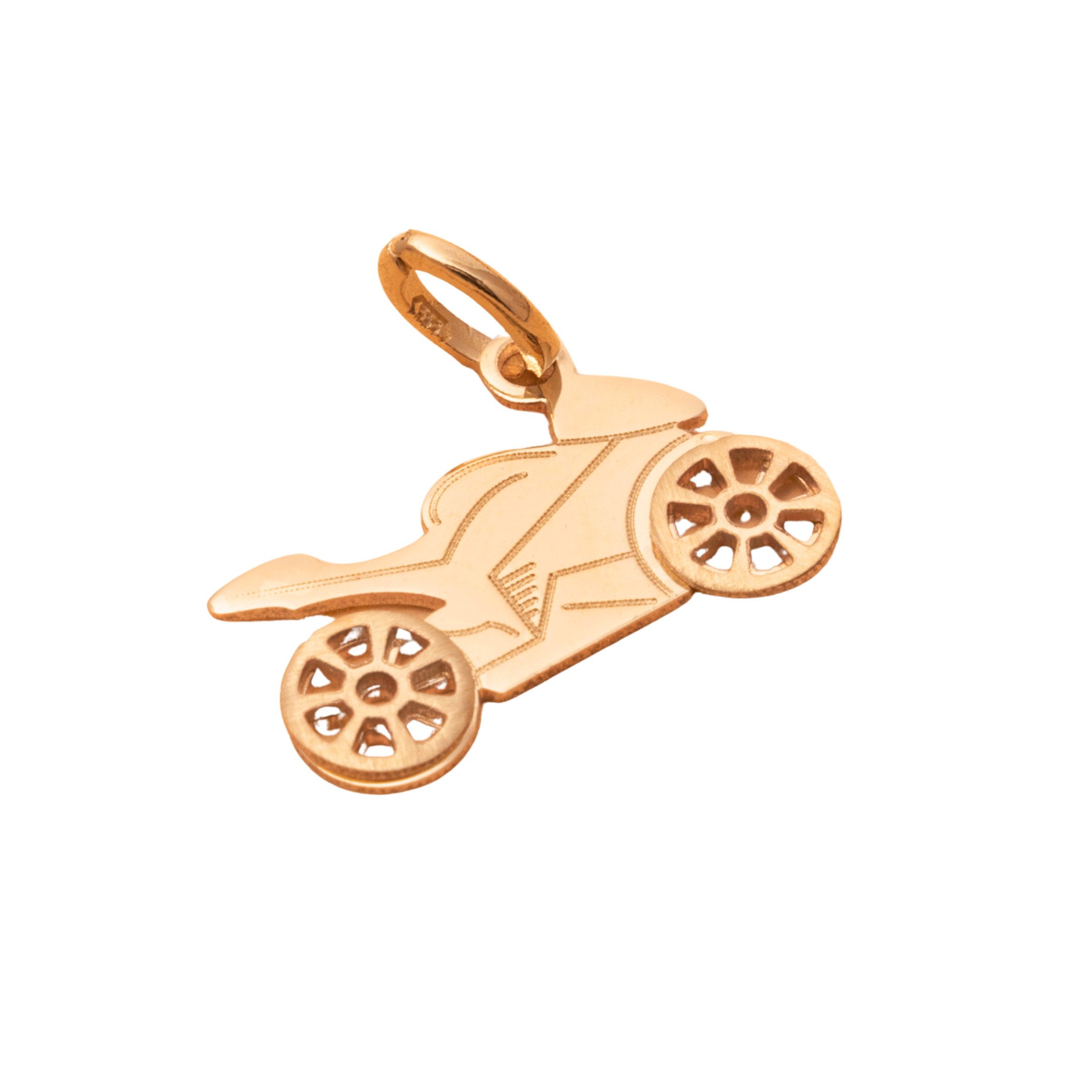 GOLDKLEIN Kettenanhänger Echtgold 14 Karat 585 Gold Motorrad Anhänger, Bestpreis - Damen Herren mit Schmuckbox - Sale 31.08.2026