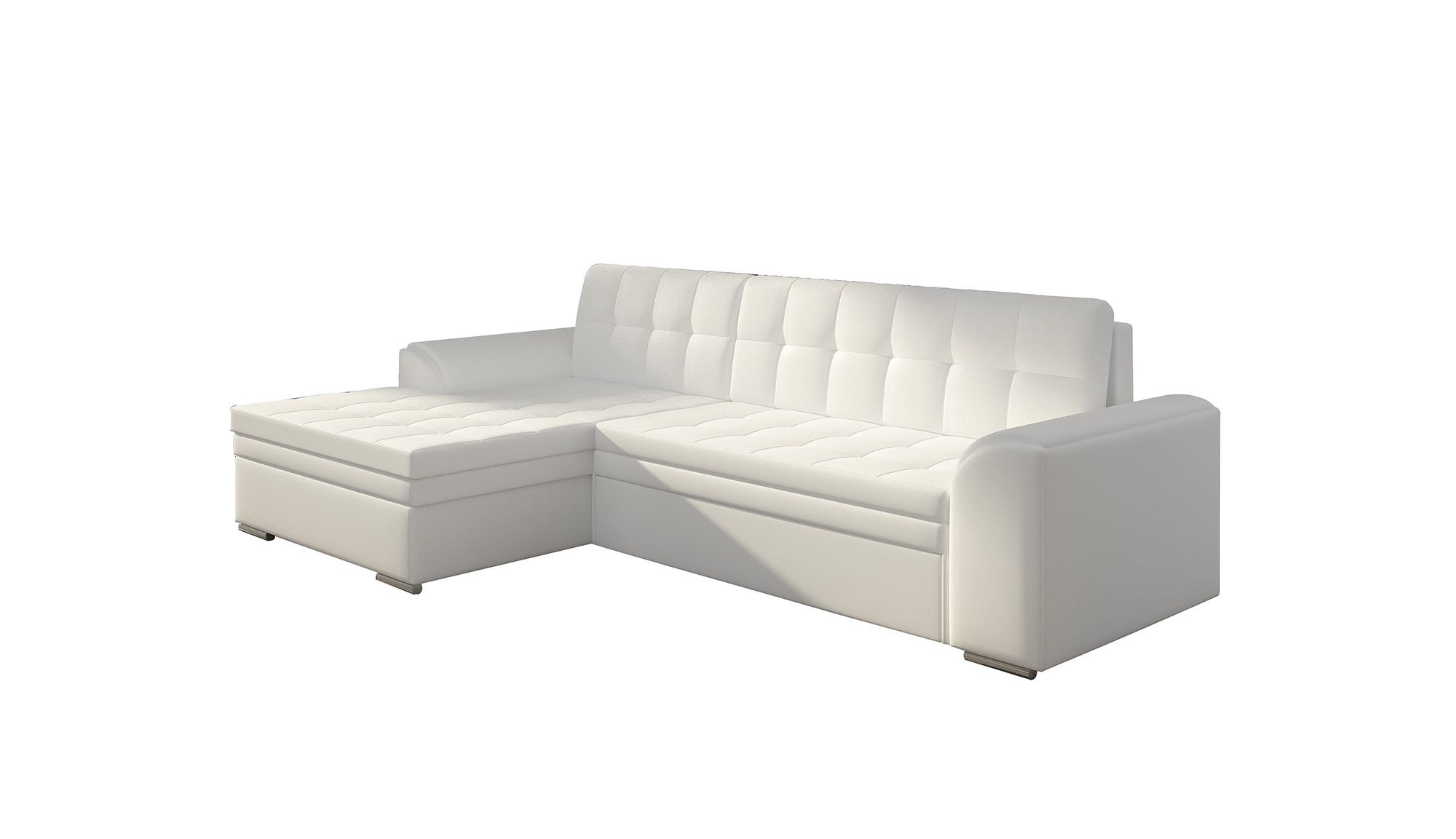 MF Design Ecksofa Ecksofa mit Schlaffunktion in Webstoff, Dolphin / false / Ja
