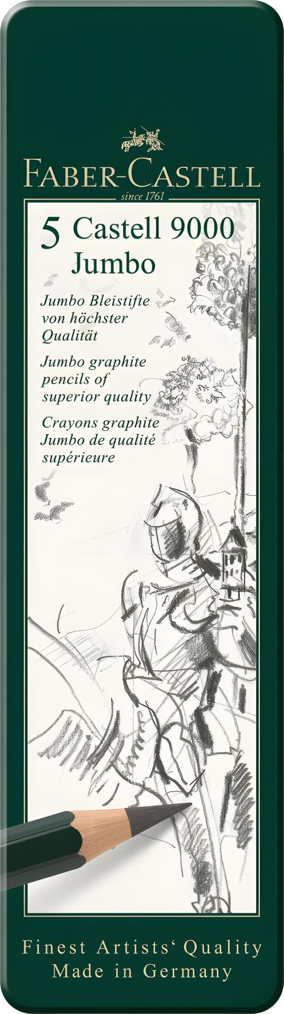 Faber-Castell Bleistift Faber Castell Bleistift 9000 Jumbo grün 5er