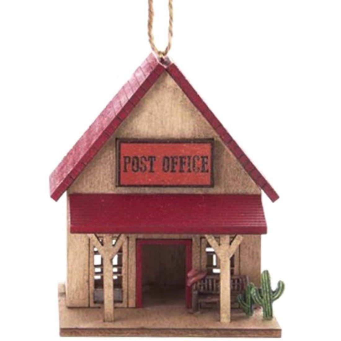 Kurt S. Adler Dekohänger Post Office, Western Weihnachtsschmuck, handbemalt