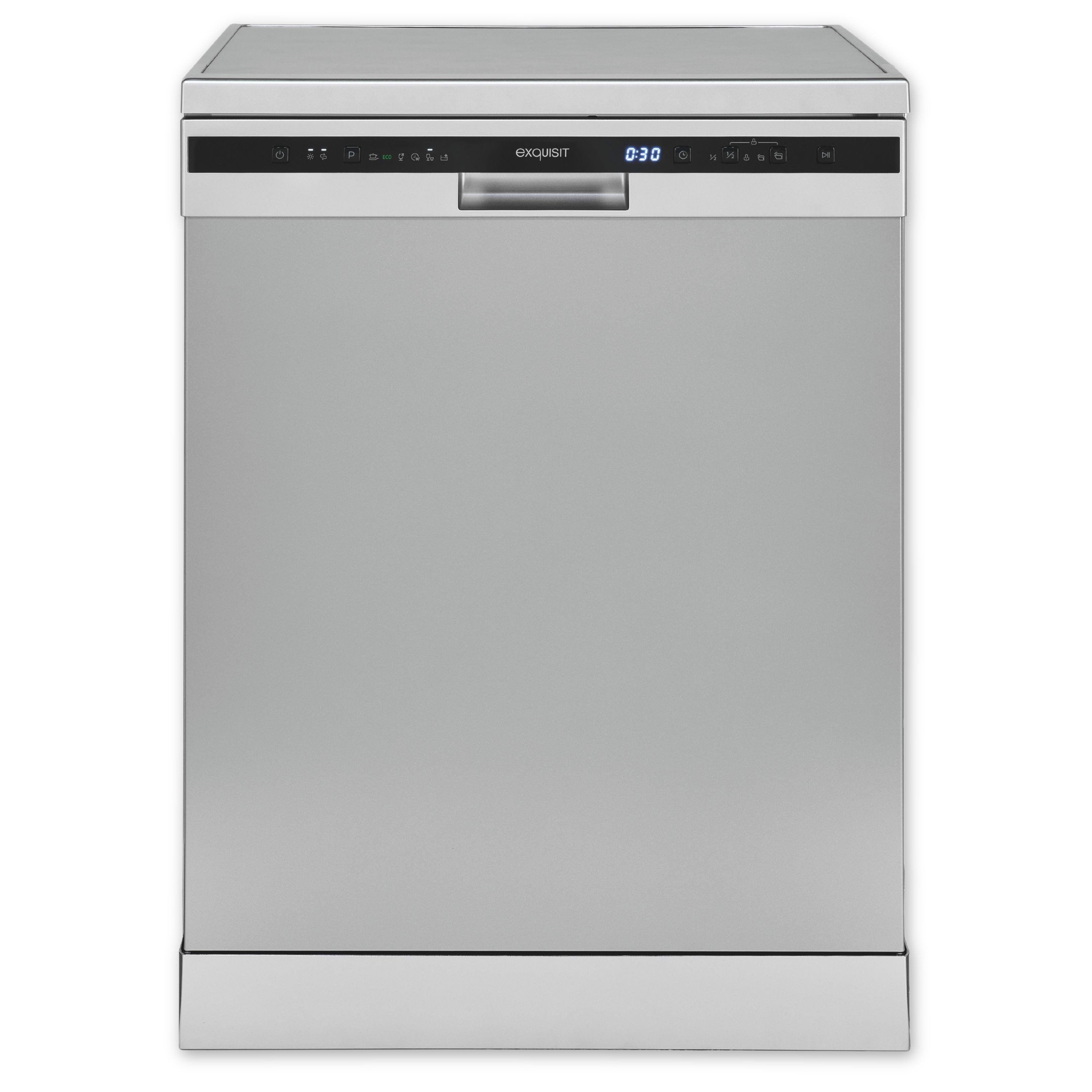 exquisit Standgeschirrspüler PRO GSP56314-030C, 14 Maßgedecke, 14 Maßgedecke, Automatische Türöffnung, Oberkorb verstellbar