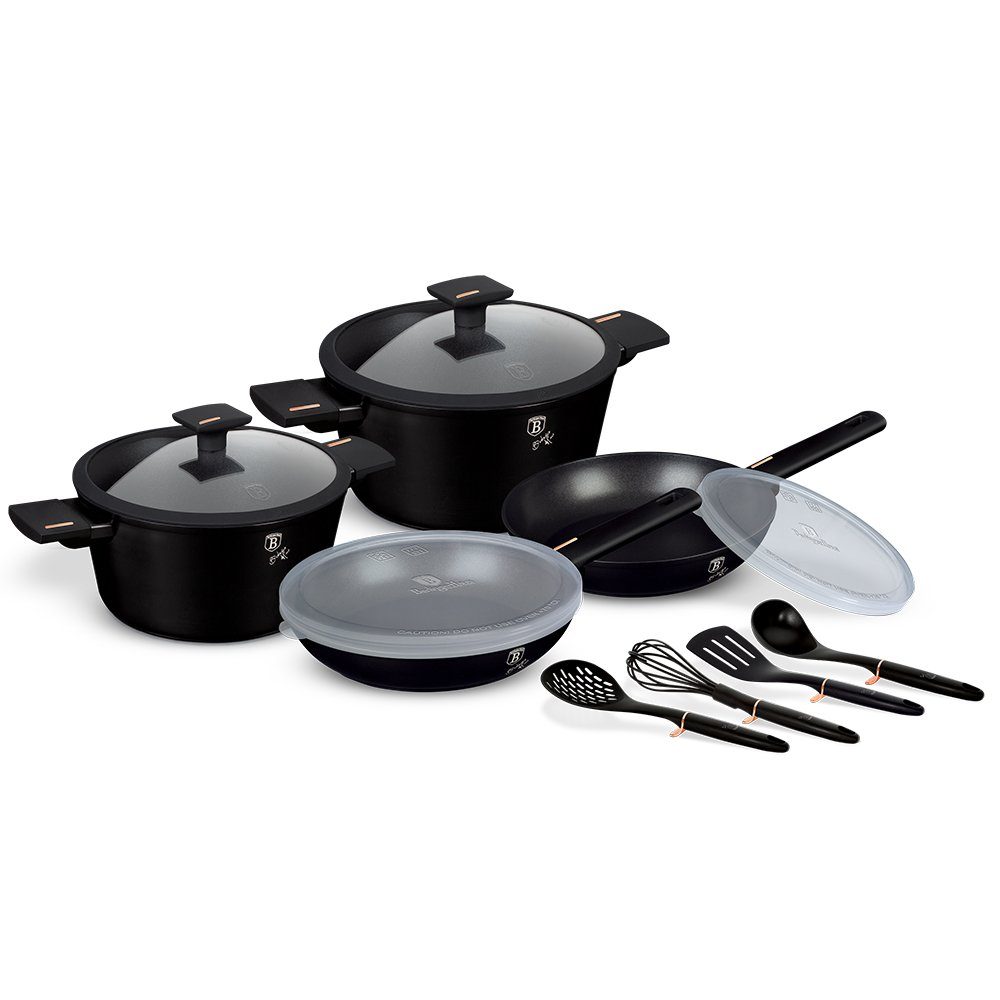 BerlingerHaus Kochtopf Monaco, Aluminium (12-tlg., Set)